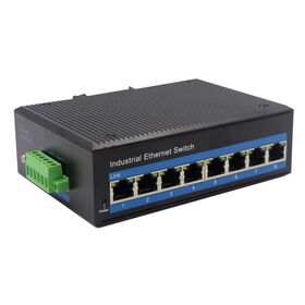 مفتاح صناعي JXRD08G على سكة DIN، 8 منافذ 10/100/1000Mbps تلقائي، للأتمتة الصناعية/حركة المرور الذكية، ازدواجية تكرار الطاقة