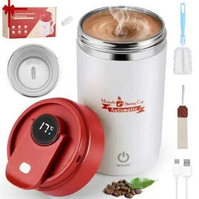 Acero inoxidable inteligente temperatura pantalla mezcla taza perezoso café taza de mezcla completamente automática magnética agitación eléctrica