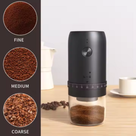 Portable USB rechargeable moulin à café avec réglages d'épaisseur réglable