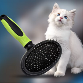 Cepillo de Pines con Forma Única y Logo Personalizado para el Cuidado Básico del Pelo de Mascotas - Ideal para Perros y Gatos de Pelo Largo