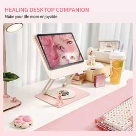 Estación de Acoplamiento 5 en 1 "SayRose Nimble Moe Paw Infinity Hover Stand" para Gatos, Color Rosa