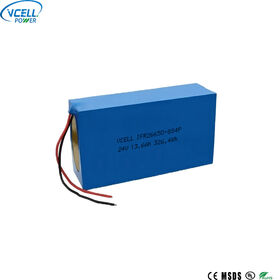 OEM 24V 13.6Ah 8S4P IFR26650 LiFePo4 Rechargeable Battery Pack For Ebikes Electric Scooters Electric Wheelchairs AGVS