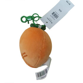 Porte-clés personnalisés en peluche tissée à prix usine en forme de carotte avec anneaux en fer peint et fermoir mousqueton