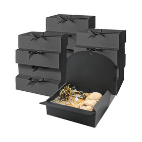 Luxury Recycled Cardboard Folding Gift Boxes Magnetic Closure Custom Logo Printed Embossed Folding Folder Packaging for Socks