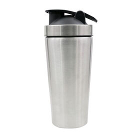 Garrafa de água para shaker de proteína de aço inoxidável de 800ml com alça para esportes