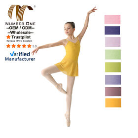 Prix Usine Costume de Danse d'Été pour Enfants, Tenue d'Entraînement à Bretelles Filles, Vêtement de Danse Ethnique Style Ballet pour Enfants, Robe de Sport pour Adolescentes