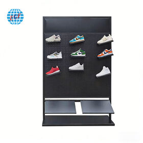 Estantes de tablero de metal de una sola cara Tamaño personalizado Zapatero Calzado deportivo Organizador Estante de exhibición Calzado deportivo Estante de exhibición