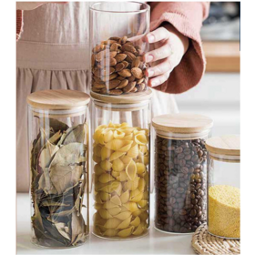 Airtight Glass Storage Bottles with Lids - Food Grade Borosilicate Glass Containers for Spices, Grains, and Liquids