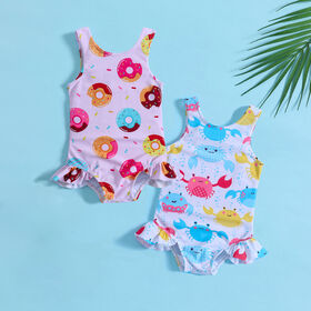 Traje de Baño Infantil de una Pieza al por Mayor Personalizado OEM ODM Ropa de Baño para Niñas Bodis de Playa para Bebés y Niñas Pequeñas