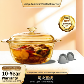 Healthy Choice Glass-Ceramic Double Boiler - Heat Resistant, Food Safe, Stovetop and Oven Safe for Home Cooking