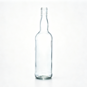 700ml Waisted Neck Straight Body Clear Glass Whiskey Bottle for Whiskey, Vodka, Fruit Spirits & Distill