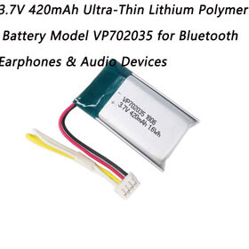 VP702035 3.7V High Safety Lithium Polymer Rechargeable Battery for IoT Sensors and Portable Medical Equipment