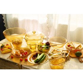 Borosilicate Glass Food Storage Container Set 6 Piece Airtight Microwave Safe for Kitchen