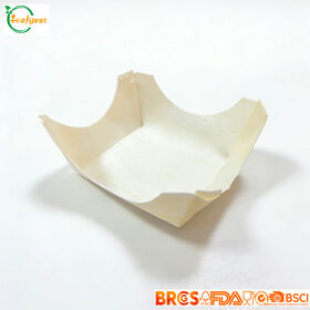 Taza Mousse Desechable de Madera de 60 mm con Embalaje y Logotipo Personalizados, Grado Alimenticio para Salsas
