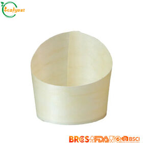 Taza Desechable Biodegradable de Madera para Salsa, Empaque Personalizado, Grado Alimenticio, para todo tipo de salsas