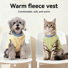 Ropa para mascotas al por mayor, más vendida, terciopelo nube, chaleco con forro polar, estilo otoño/invierno, ropa para perros y gatos, jersey