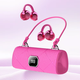 Fones de Ouvido Hi-Fi Sem Fio Design Mini Bolsa Fones de Ouvido HiFi Sem Fio SMS J86 Driver 10mm Decodificação AAC 4H de Reprodução