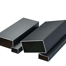 Tubo cuadrado hueco rectangular de aleación de aluminio de alta venta para pared decorativa interior con servicios de doblado y corte