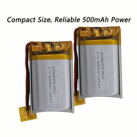 VP902030 3.7V 500mAh High Capacity Li Polymer Rechargeable Battery for Smart Devices and Portable Electronics