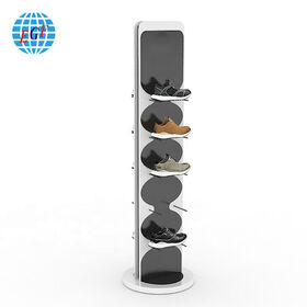 Tienda al por menor de compras de doble cara Stand Shoe Display para la tienda