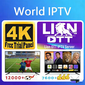 Suscripción IPTV Global Lion Mayorista Strong8k Dino IPTV Servidor Código Xtream Panel Revendedor IPTV Caliente Europa Alemania Suecia Árabe