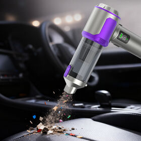 Brushless Car Vacuum Sweeper & air blowing function with one click button with LCD screen for car office & home