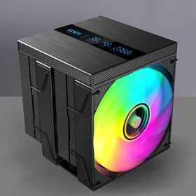 HDT Direct Touch White Black Dual Tower Heat Sink Cpu Cooler Fan Wholesales Cpu Cooling Fan Top Digital Display