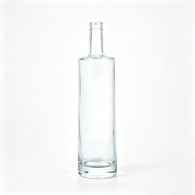 Premium 750ml Glass Liquor Bottle Eco Friendly Recyclable Container with Flat Shoulder for Spirits
