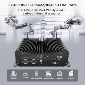 Mini PC Industriel 10ème Génération i5 i7 10210U 10510U 10810U CPU, 8Go RAM D4 128Go M.2 SSD WiFi/4G, 6COM 2LAN VGA HD Display Mini Ordinateur
