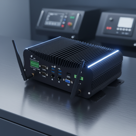 COM 6 Industrieller Mini-PC Core i5-4278U i7-4578U CPU, unterstützt VGA + HD Dual-Display, lüfterloser Mini-PC mit Dual LAN 6USB GPIO