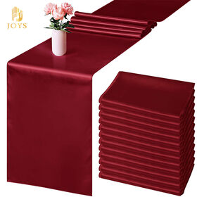 Chemin de table en satin 12x108 pouces Bourgogne longue soie de satin de mariage