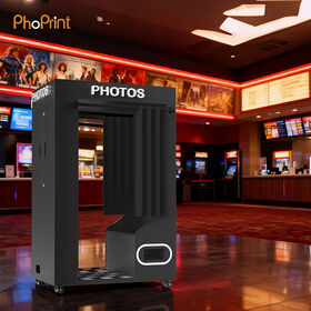 Korean Style Touch Screen AI Features Enclosed Self Service Event Photo Booth Retro Photo Booth for Various Occasions