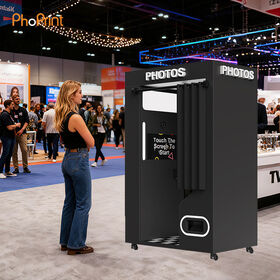 Portable Photo Booth Self-Service Digital Sharing Photo Booth Enclosed Photo Booth for Parties