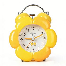 Wholesale Flower Shape Table Alarm Clock #17115 Quartz Minimalist With Cute Design For Office and Home Children