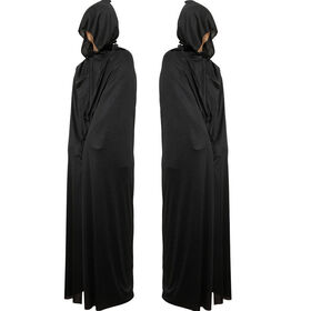 New Halloween Party Adult Reaper Black Cloak Halloween Costume Prop Set Black Reaper Cloak
