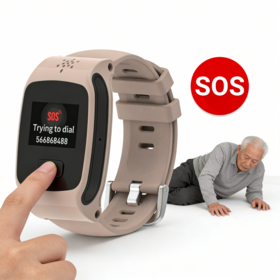 Bracelet de Sécurité et Santé pour Personnes Âgées L21 avec Appel d'Urgence SOS 2/3/4G et Localisation