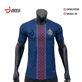 Jersey Sepak Bola Tim Nasional Pria (Kandang/Tandang) dengan Logo Kustom, Leher Kru, Lengan Pendek, Poliester Bernapas Cepat Kering