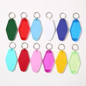 Rhombus Motel Keychain Plastic Hotel Keychain Key Labels Tags for Luggage Tag Label Zipper Pulls Backpack Hanging
