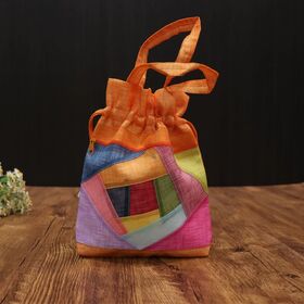 CK222 Customizável Pequeno Fundo Quadrado Listrado Drawstring Bag 15cm Borgonha Veludo Evening Clutch com Fixação Segura