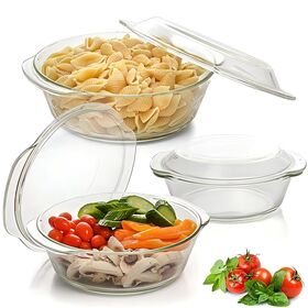 Borosilicate Glass Crystal Casserole - Heat-Resistant Transparent Soup Pot for Home Cooking, Microwave & Oven Safe