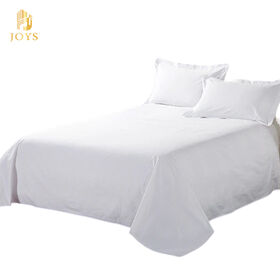 135*200cm Wholesale Hotel Linen White Bedding Set Duvet Cover Bed Sheet Set Stripe 100% Cotton Bedding Set