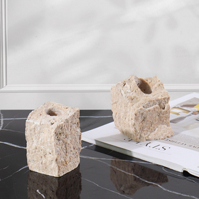 OEM Portavelas de Mármol Natural para Sala de Muestras, Sala de Estar, Mueble de TV, Mesa de Comedor, Mesa de Café - Arreglo Creativo