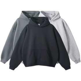 Customized men's casual hooded sweatshirt made of cotton, customizable logo, hooded sports shirt in solid color, with drawstring