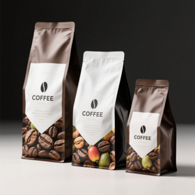 Sacs organiques rescellables d'emballage de café imprimés par coutume avec la surface mate