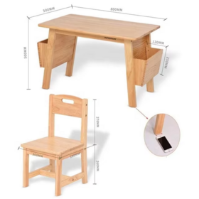 Escritorio de Juguete para Pintar y Jugar para Niños y Bebés 2026 de Madera Maciza con Caja de Almacenamiento / Escritorio Estable Conveniente y Práctico