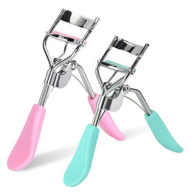 Factory Manufacturer Private Label Plastic Handle Eyelash Curler Tool Round Shaped Eyes Cosmetic Clip for Natural False Lashes
