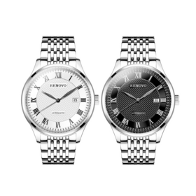 Mejor venta de lujo reloj automático para hombre de acero inoxidable reloj de pulsera correa de cuarzo relojes