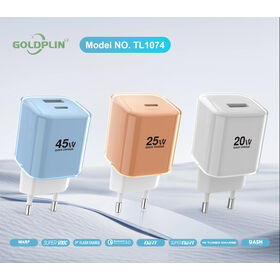 Carregador de Telefone Rápido TL 1074 20W/25W/45W Pino UE Carregador Personalizado Fábrica Goldplin Fornecedor OEM ODM SKD Atacado