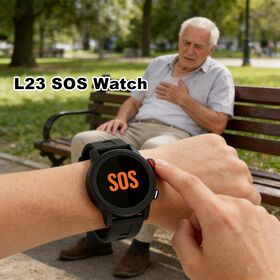 Montre de Suivi GPS 4G SOS Appel d'Urgence Localisateur L23 Support Innovant Données Santé Transport Intégration Serveur Bande