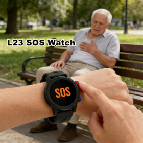 4G SOS Tracking Watch Emergency Calling GPS Locator L23 Innovative Support Health Data Transport, Server Integration Band